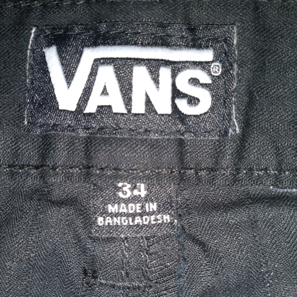 Vans black shorts size 34